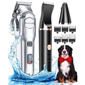 oneisall Dog Clippers 2 in 1 Kit, IPX7 Dog Clippers Professional for Thick Hair, oneisall Dog Clippers 2 in 1 Kit, IPX7 Dog Clippers Professional for Thick Hair,