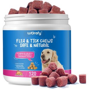 HRAMEX 120pcs Flea & Tick Prevention for Dogs Chewable(Chicken Flavor),All Natural Dog HRAMEX 120pcs Flea & Tick Prevention for Dogs Chewable(Chicken Flavor),All Natural Dog