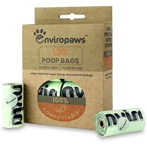 Enviropaws Biodegradable & Compostable Cat Poop Bags - 120 Dog & Cat Waste Bags (8 rolls of Enviropaws Biodegradable & Compostable Cat Poop Bags - 120 Dog & Cat Waste Bags (8 rolls of