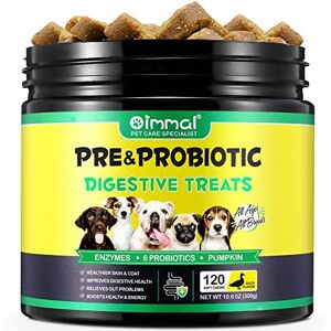 Oimmal Probiotics Chews for Dogs - Pre & Probiotic Digestive Treats, Supports Gut Healt Oimmal Probiotics Chews for Dogs - Pre & Probiotic Digestive Treats, Supports Gut Healt