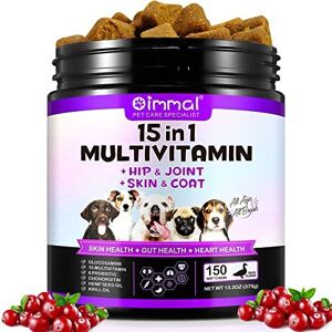 HRAMEX Dog Multivitamin Chewable,15-in-1 Dog Vitamins & Supplements,Pet Joint Support H HRAMEX Dog Multivitamin Chewable,15-in-1 Dog Vitamins & Supplements,Pet Joint Support H