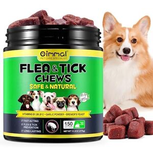 HRAMEX 150pcs Flea and Tick Prevention for Dogs Chewables, Natural Flea and Tick Supple HRAMEX 150pcs Flea and Tick Prevention for Dogs Chewables, Natural Flea and Tick Supple