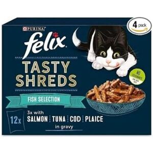 Felix - Tasty Shreds - Fish Selection - In Gravy - Cat Food Felix - Tasty Shreds - Fish Selection - In Gravy - Cat Food