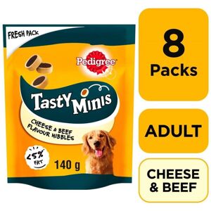 8 X 140G Pedigree Tasty Bites Minis Dog Treats Cheesy Nibbles Cheese & Beef 8 X 140G Pedigree Tasty Bites Minis Dog Treats Cheesy Nibbles Cheese & Beef