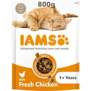 IAMS Complete Dry Cat Food for Adult 1+ Cats with Chicken 800 g IAMS Complete Dry Cat Food for Adult 1+ Cats with Chicken 800 g