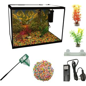 PETS INSTINCT 26L Glass Aquarium Fish Tank Starter Kit Set Air Filter Pump LED Light PETS INSTINCT 26L Glass Aquarium Fish Tank Starter Kit Set Air Filter Pump LED Light