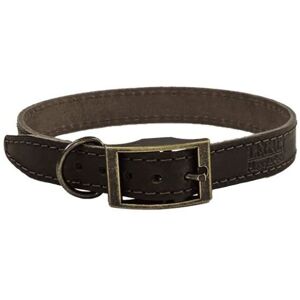 HugglePets Legacy Leather Dog Collar - Leather, Medium, Chocolate HugglePets Legacy Leather Dog Collar - Leather, Medium, Chocolate