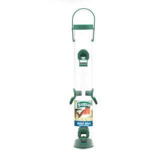 Supa Plastic 6 Port Seed Feeder Green 41cm (16'') Supa Plastic 6 Port Seed Feeder Green 41cm (16'')
