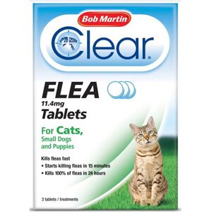 (Cats Under 11kg) Bob Martin Clear Cat & Dog Flea Tablets (Cats Under 11kg) Bob Martin Clear Cat & Dog Flea Tablets