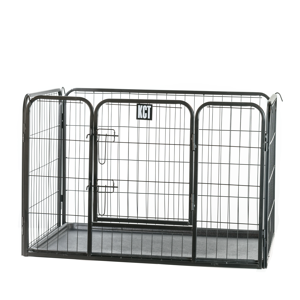 KCT Medium Heavy Duty Pet Play Pen + Floor Indoor/Outdoor Metal Enclosure for Do KCT Medium Heavy Duty Pet Play Pen + Floor Indoor/Outdoor Metal Enclosure for Do