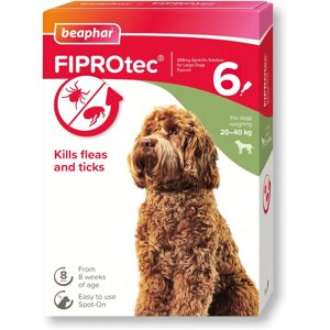 Beaphar FIPROtec Spot-On for Large Dogs (20 - 40kg) Kills Fleas & Ticks Vet Stre Beaphar FIPROtec Spot-On for Large Dogs (20 - 40kg) Kills Fleas & Ticks Vet Stre