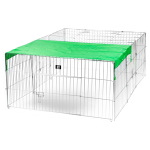 KCT Medium Enclosed Roof Folding Metal Pet Playpen Run for Dogs, Cats, Rabbits, KCT Medium Enclosed Roof Folding Metal Pet Playpen Run for Dogs, Cats, Rabbits,