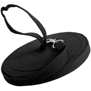LimbO 9m Cotton Web Dog Training Lead, Black LimbO 9m Cotton Web Dog Training Lead, Black