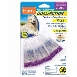 Hartz Mountain Corporaton UltraGuard 3-Month Flea & Tick Prevention for 31-60 lb Dogs (3 Doses) 15650 Hartz Mountain Corporaton UltraGuard 3-Month Flea & Tick Prevention for 31-60 lb Dogs (3 Doses) 15650