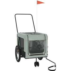 (grey, 123 x 63 x 66 cm) vidaXL Pet Bike Trailer Dog Carrier Orange and Black Ox (grey, 123 x 63 x 66 cm) vidaXL Pet Bike Trailer Dog Carrier Orange and Black Ox