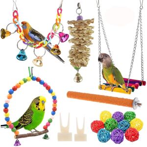 Unbranded 12 Packs Bird Parrot Swing Chewing Toys - Hanging Bell Birds Cage Toys Suitable Unbranded 12 Packs Bird Parrot Swing Chewing Toys - Hanging Bell Birds Cage Toys Suitable
