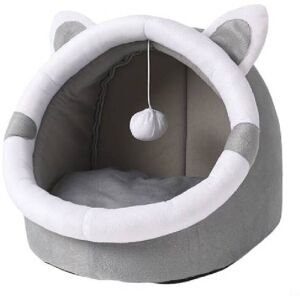 Unbranded (Grey, M) Pet Supplies Semi Enclosed Dog Cat House Cats Ears Dinosaur Shaped Fou Unbranded (Grey, M) Pet Supplies Semi Enclosed Dog Cat House Cats Ears Dinosaur Shaped Fou