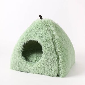 Unbranded (Green) Pet Cat Product Dog Nest Plush Semi Closed Soft Comfortable Sleep Warmth Unbranded (Green) Pet Cat Product Dog Nest Plush Semi Closed Soft Comfortable Sleep Warmth