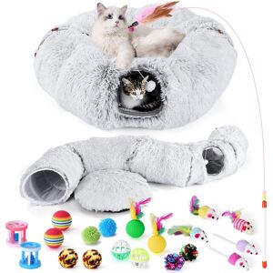 Unbranded Large Cat Tunnel Toy with Plush Cat Bed, Collapsible Cat Tunnel Toy for Indoor, Unbranded Large Cat Tunnel Toy with Plush Cat Bed, Collapsible Cat Tunnel Toy for Indoor,