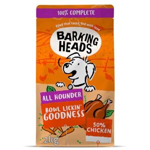 Barking Heads Complete Dry Dog Food 2kg - Adult All Hounder Bowl Lickin' Goodnes Barking Heads Complete Dry Dog Food 2kg - Adult All Hounder Bowl Lickin' Goodnes