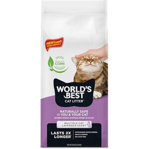 World's Best Cat Litter Worlds Best Cat Litter 28lb Multiple Cat Lavender Scented, beige,12.7 kg (Pack o World's Best Cat Litter Worlds Best Cat Litter 28lb Multiple Cat Lavender Scented, beige,12.7 kg (Pack o