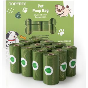 Topfree Poo Bags for Dog Waste, 12 Rolls 180 Dog Poop Bags, Super Strong 100% Leak Proof Topfree Poo Bags for Dog Waste, 12 Rolls 180 Dog Poop Bags, Super Strong 100% Leak Proof