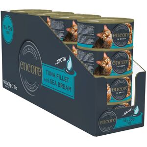 Encore 100% Natural Wet Cat Food, Tuna with Seabream in 70g Tins (Pack of 16) Encore 100% Natural Wet Cat Food, Tuna with Seabream in 70g Tins (Pack of 16)