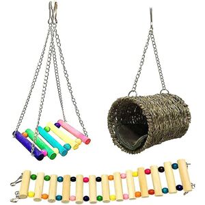 Unbranded Hamster Toys, 3 Pack Ferret Toys Rat Cage Toys, Hanging Ladder Hammock Swing For Unbranded Hamster Toys, 3 Pack Ferret Toys Rat Cage Toys, Hanging Ladder Hammock Swing For