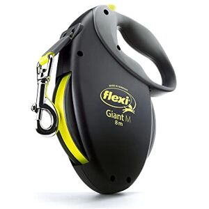 Flexi Giant Neon Tape Black Medium 8m Retractable Dog Leash/Lead for dogs up to Flexi Giant Neon Tape Black Medium 8m Retractable Dog Leash/Lead for dogs up to