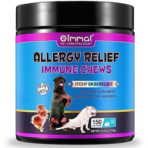 Minxie Dog Allergy Chews for Dogs - 150pc Soft Chews Itch Immunity Treats for Dog Sooth Minxie Dog Allergy Chews for Dogs - 150pc Soft Chews Itch Immunity Treats for Dog Sooth