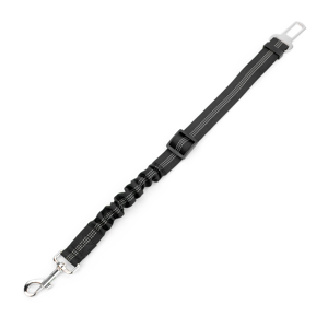 KCT Dog Seat Belt Clip Lead - Black KCT Dog Seat Belt Clip Lead - Black
