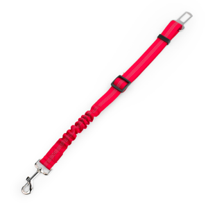 KCT Dog Seat Belt Clip Lead - Red KCT Dog Seat Belt Clip Lead - Red