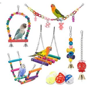 Unbranded Safe Non-Toxic Bird Toys 11pcs set Parrot Bite Toy Bird Cage Accessories Unbranded Safe Non-Toxic Bird Toys 11pcs set Parrot Bite Toy Bird Cage Accessories