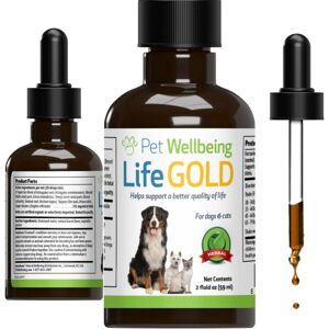 Pet Wellbeing Life Gold for Dogs - Vet-Formulated - Immune Support and Antioxida Pet Wellbeing Life Gold for Dogs - Vet-Formulated - Immune Support and Antioxida