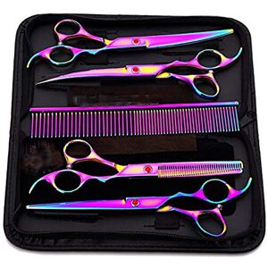 Powcan Pet Grooming Scissors Set, Professional Pet Trimmer Kit Stainless Steel D Powcan Pet Grooming Scissors Set, Professional Pet Trimmer Kit Stainless Steel D