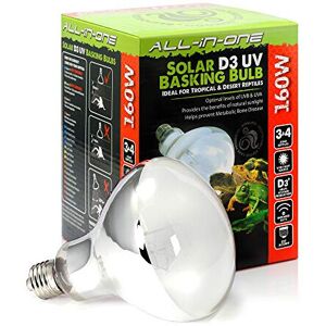 Komodo Solar D3 UV 160W Basking Bulb, Heat and Light Bulb for Reptile Habitats, Komodo Solar D3 UV 160W Basking Bulb, Heat and Light Bulb for Reptile Habitats,