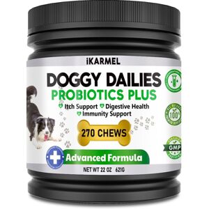 iKarmel Doggy Dailies Probiotics for Dogs - Canine Supplements for Digestive and Immunit iKarmel Doggy Dailies Probiotics for Dogs - Canine Supplements for Digestive and Immunit