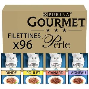 Gourmet Perle Adult Wet Cat Food Chef's Collection in Gravy with Duck, Lamb, Chi Gourmet Perle Adult Wet Cat Food Chef's Collection in Gravy with Duck, Lamb, Chi