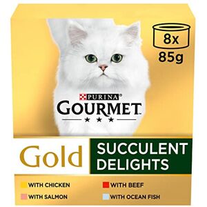 Gourmet Gold Succulent Delights Adult Wet Cat Food Chicken 8x85g (Pack of 6) Gourmet Gold Succulent Delights Adult Wet Cat Food Chicken 8x85g (Pack of 6)