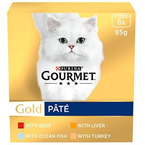 Gourmet Wet Cat Food Gold Pat? 8x85g (Multipack of 6) - Mix of Ocean Fish, Liver Gourmet Wet Cat Food Gold Pat? 8x85g (Multipack of 6) - Mix of Ocean Fish, Liver