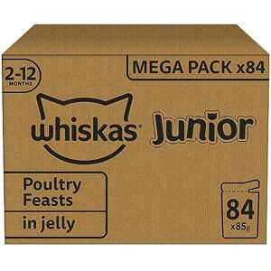 Whiskas Junior Poultry Selection in Jelly Wet Kitten Food - Chicken, Duck, Poult Whiskas Junior Poultry Selection in Jelly Wet Kitten Food - Chicken, Duck, Poult