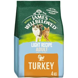 James Wellbeloved Adult Light Turkey 4 kg Bag, Hypoallergenic Dry Cat Food James Wellbeloved Adult Light Turkey 4 kg Bag, Hypoallergenic Dry Cat Food