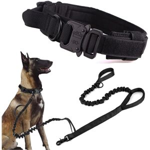 Unbranded (Large (Pack of 1), Black SET(collar leash)) Tactical Dog Collar Military Dog Co Unbranded (Large (Pack of 1), Black SET(collar leash)) Tactical Dog Collar Military Dog Co