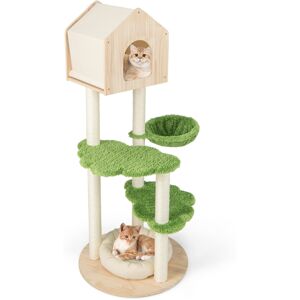 Costway Multi-level Cat Tree Kitty Hammock Bed Climbing Tower Sisal Covered Scratch Post Costway Multi-level Cat Tree Kitty Hammock Bed Climbing Tower Sisal Covered Scratch Post