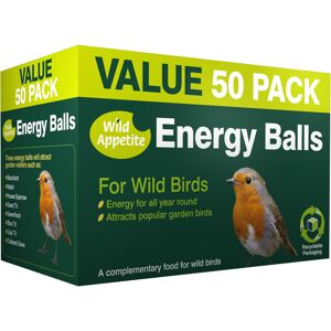 Westland Wild Appetite Suet Energy Fat Balls Bird Food - Pack of 50, Green Westland Wild Appetite Suet Energy Fat Balls Bird Food - Pack of 50, Green
