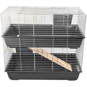 KCT Double Level 100cm Indoor Animal Run Pet Cage or Hutch - Dark Grey KCT Double Level 100cm Indoor Animal Run Pet Cage or Hutch - Dark Grey