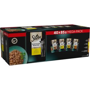 Sheba Select Slices Poultry Collection in Gravy 40 Pouches, Adult Wet Cat Food, Sheba Select Slices Poultry Collection in Gravy 40 Pouches, Adult Wet Cat Food,