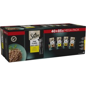 Sheba Fine Flakes Poultry Collection in Jelly 40 Pouches, Adult Wet Cat Food, Me Sheba Fine Flakes Poultry Collection in Jelly 40 Pouches, Adult Wet Cat Food, Me