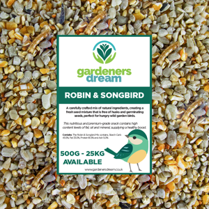 Gardeners Dream GardenersDream Robin & Songbird Mix - Nutritious Wild Bird Food For Garden Birds Gardeners Dream GardenersDream Robin & Songbird Mix - Nutritious Wild Bird Food For Garden Birds