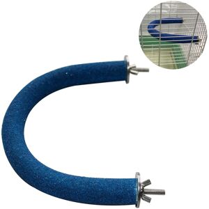 Parrot Bird Wood Perch Stand Toys, U-Shaped Curved Corner Pet Stand Rack-Blue19X2X17Cm Parrot Bird Wood Perch Stand Toys, U-Shaped Curved Corner Pet Stand Rack-Blue19X2X17Cm